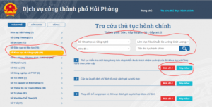 dịch vụ công thành phố hải phòng