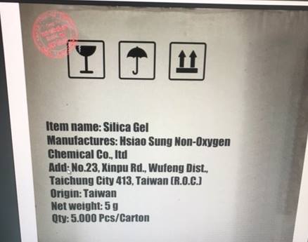 xin cong bo bao bi thuc pham